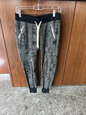 N : Philanthropy Women's Sweatpants Distressed W/ Front Zipper Pockets Sz:Small