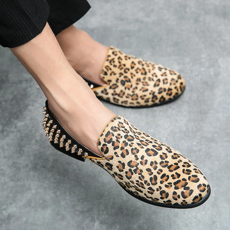Mens animal print best sale shoes