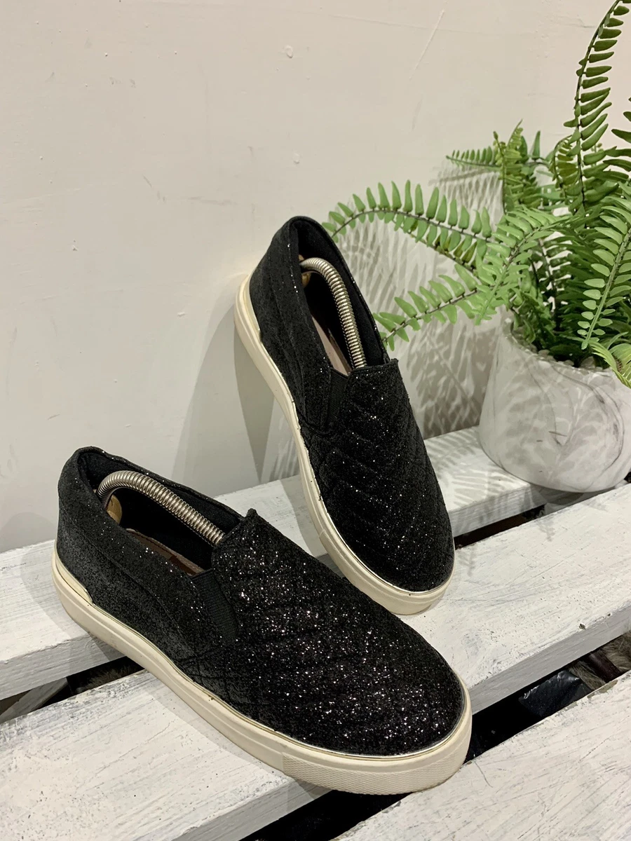 Carvela black hotsell glitter trainers