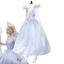 Wicked Cosplay Glinda Costume Women's Purple Dress Girls Glinda Dress