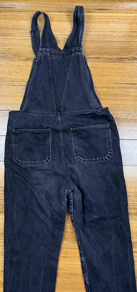 Mono para mujer American Apparel denim negro de algodón peto talla S Foto 4 de 4