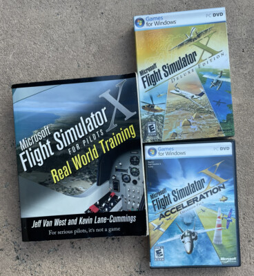 Microsoft Windows PC Flight Simulator X + Acceleration Expansion + Guide Lot