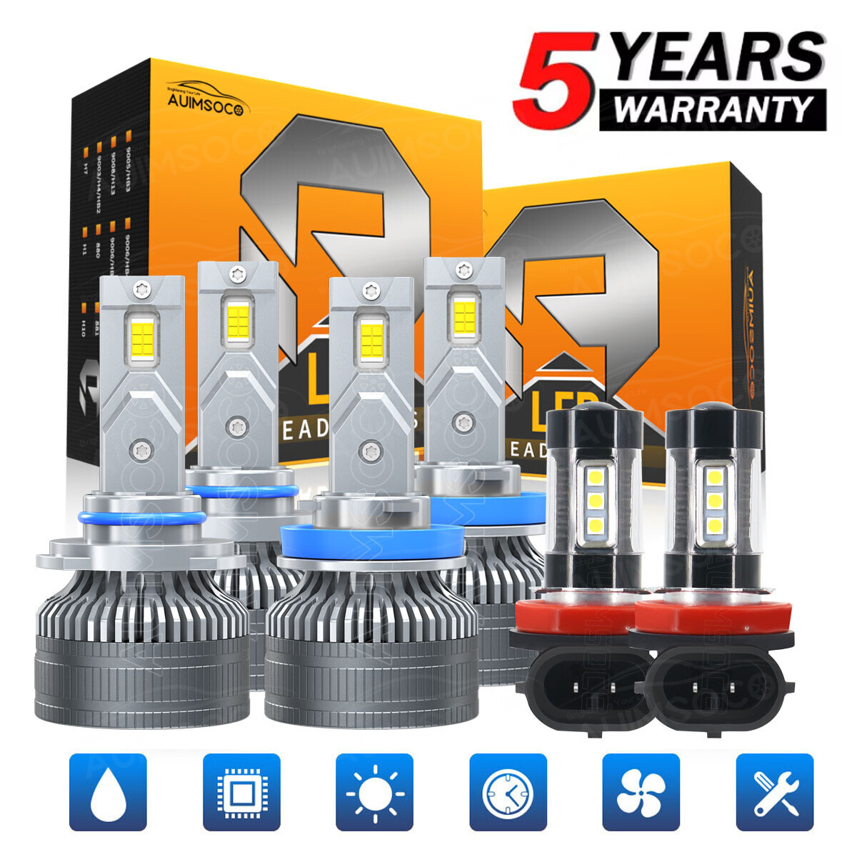 For Acura RDX 2013 2014 2015 - Combo LED Headlight High&Low Beam+Fog Light Kit