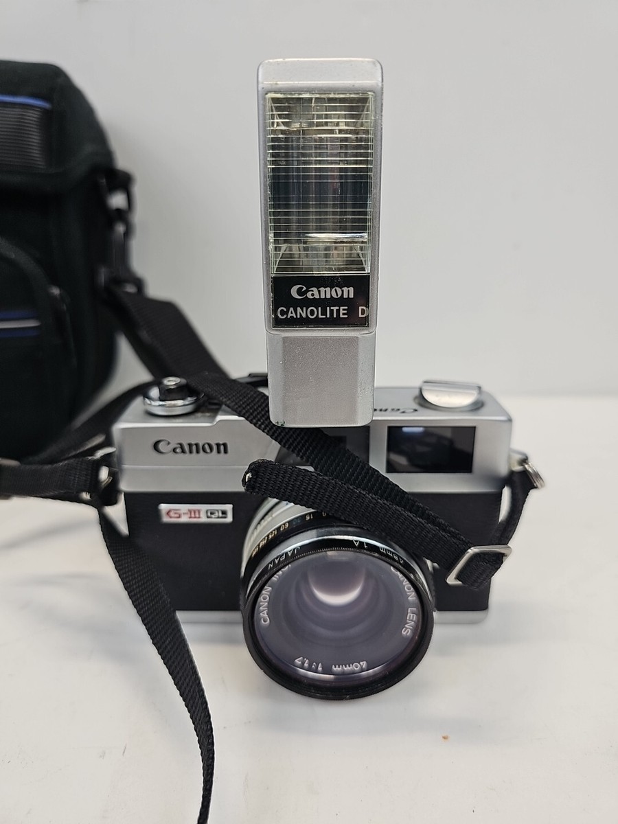 Canon Canonet QL 17 GIII Film Camera EUC Not Tested Case Canolite
