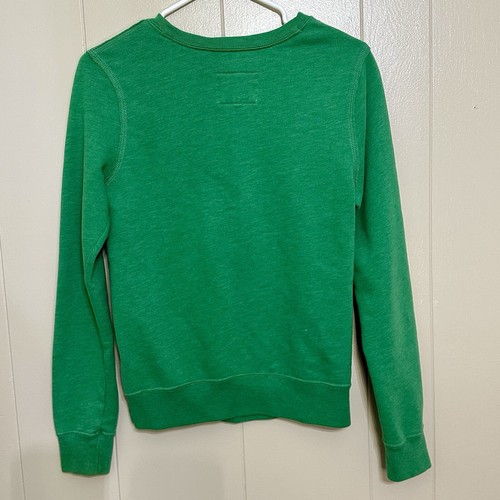 Abercrombie & Fitch Crewneck Sweatshirt Gr. S Kelly Green Varsity Logo Y2K - Bild 4 von 4