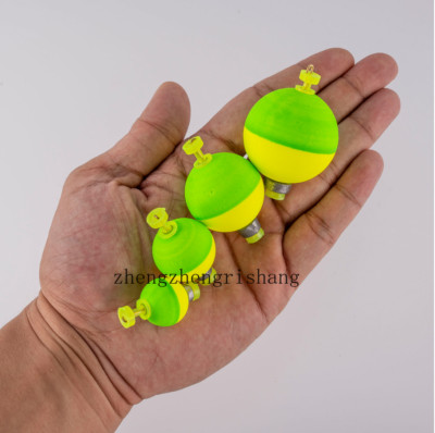 10Pcs Weighted Fishing Bobbers EVA Foam Snap-on Spring Push Button Floats 4 Size