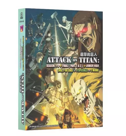 Attack On Titan: Season 1-4 Complete Anime DVD With English Subtitles +FREE  GIFT