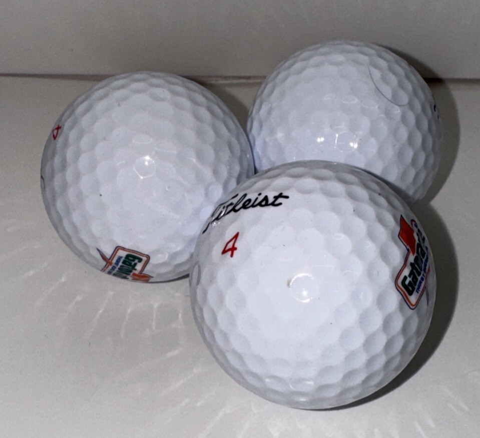 THREE TITLEIST DT 90 WOUND GOLF BALLS Gatorade Logo eBay