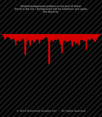 Dripping Decal Blood Paint Slime Walking Dead Window Sticker - 25 Colors