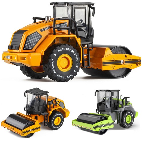 Straßenwalze Spielzeug Baufahrzeug Automodell Maßstab 1:50 Die-cast fur Kinder