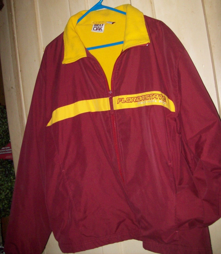 Red Oak Sportswear Coat/Jacket Fleece Lined Florida State Seminoles BurgundyGold - Picture 2 of 8