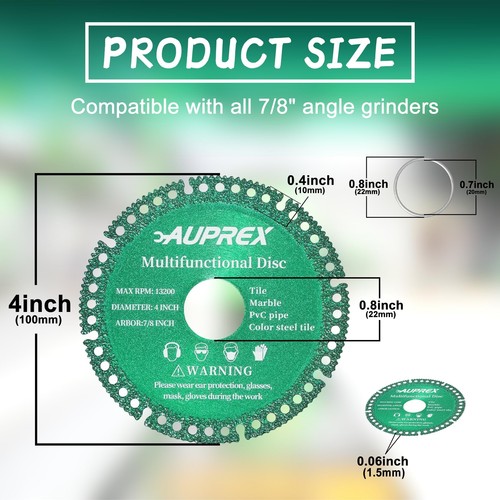 5 Pack 4 Inch Indestructible Disc for Grinder, 7/8" Arbor Angle Grinder - Picture 6 of 6