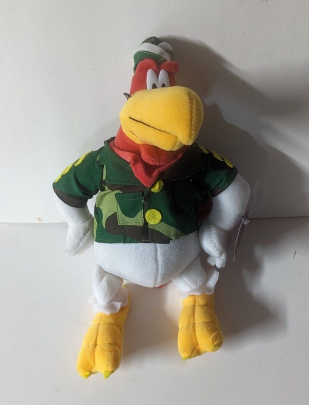RARE NOS 2003 Nanco Looney Tunes Foghorn Leghorn in military outfit  14" Plush
