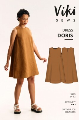 Vikisews Schnittmuster Doris Kleid UK 4-22