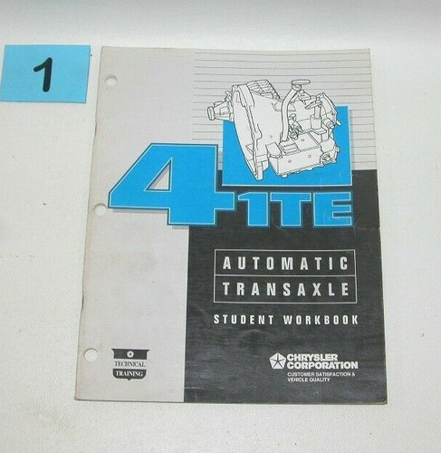 1994 Chrysler 41TE Automatic Transaxle Student Reference Training ...