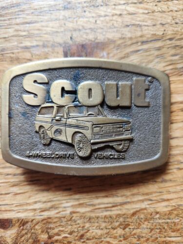 International Scout Bronze Belt Buckle - Picture 1 of 7