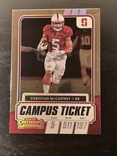 Christian McCaffrey 2021 Contenders Draft Picks Campus Ticket #60 Silver Foil