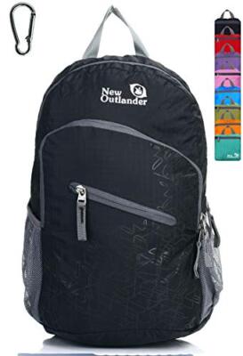 Outlander Packable Handy Lightweight Travel Hiking Backpack Daypack 20L Black