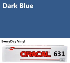 Dark Blue - Oracal 631 matte Adhesive Vinyl - 12"x5' - Craft Hobby Sign Cutters