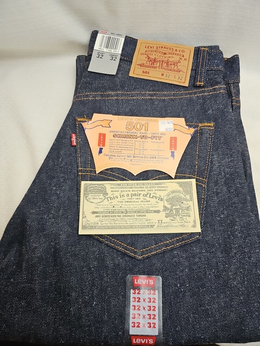 Levis 501xx Vintage 1987 Shrink-to-Fit Red Label Raw Rigid Levis 501xx Vintage 1987 Shrink-to-Fit Red Label Raw Rigid