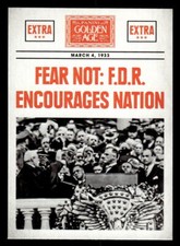 2014 Panini Golden Age #3 Franklin D. Roosevelt Headlines card