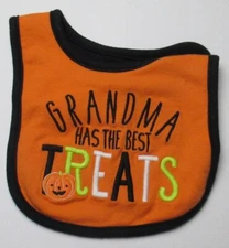 Infant Baby Just One You Grandma Has the Best Treats Halloween Bib
