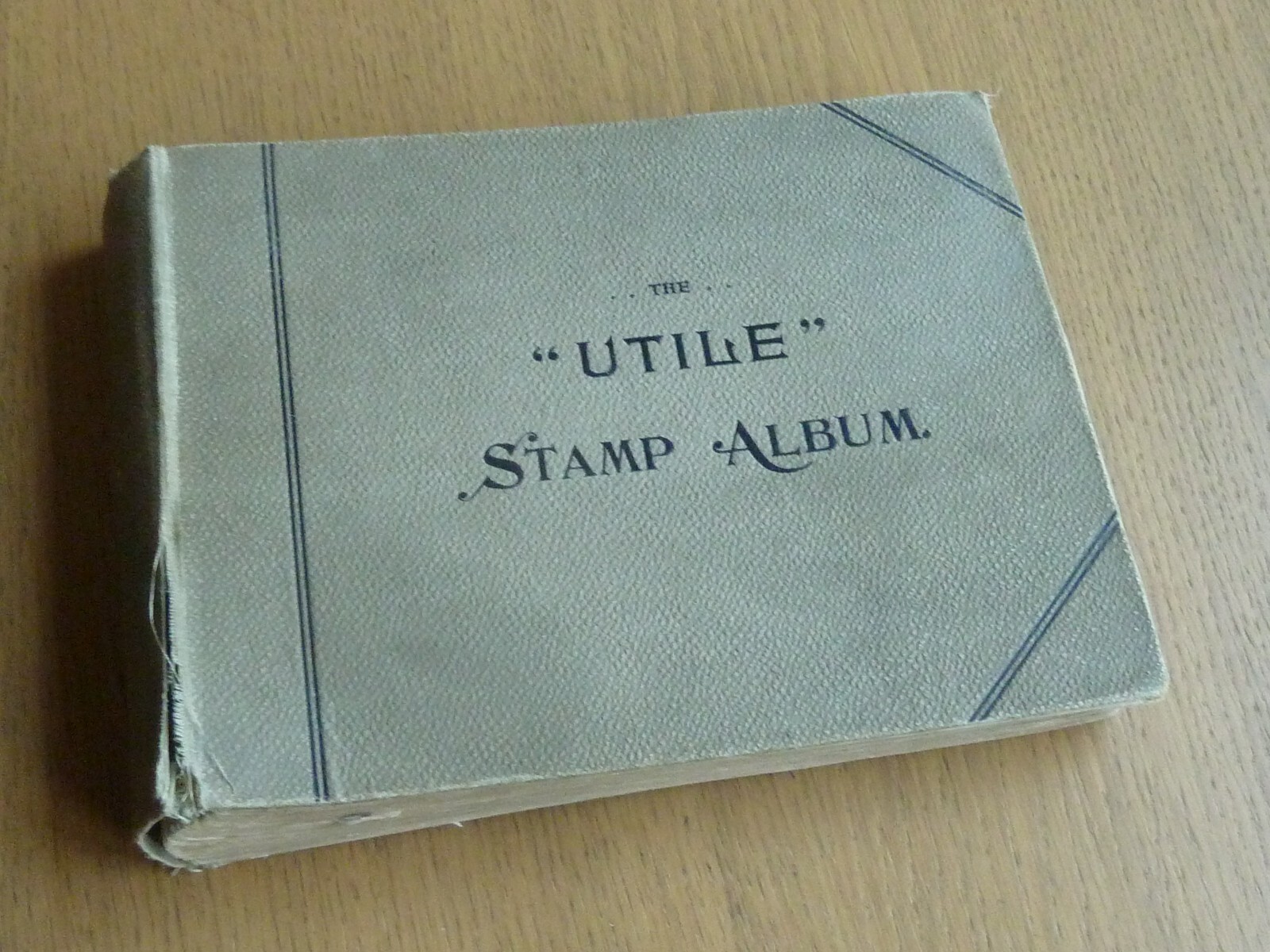 WORLDWIDE large old time stamp collection in antique Utile album, many