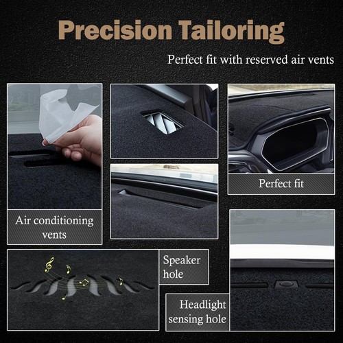 Dashboard Cover Interior Center Console Mat Pad Carpet For Tesla Model 3 Y - Picture 9 of 14
