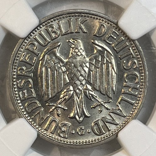 Germany 1950 - G One 1 mark BU MS63 NGC Certified Rare 1st Year Issue - Picture 2 of 13