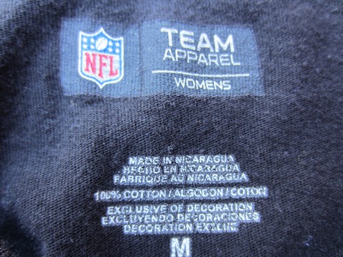 shirt women's M New Orleans Saints tee top black/gold cotton short sleeves used - Picture 3 of 4