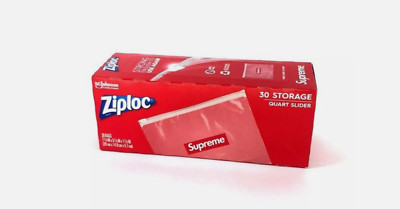      (2) Two Supreme New York  Ziploc Bags Red (Box of 30 Count) NEW    