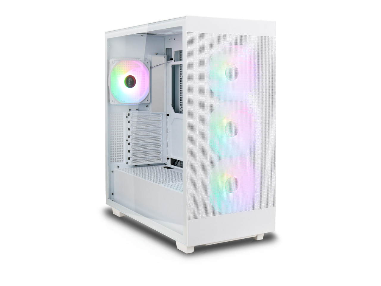 Корпус для компьютерных игр Rosewill Helium Flow White Mid Tower TG и сетчатая панель ATX 2079000₽