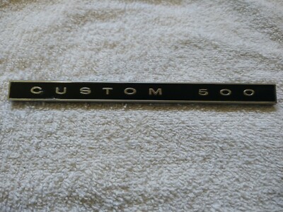 60's FoMoCo Ford Galaxy Custom 500 Glove Box Emblem