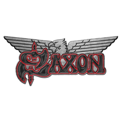 SAXON METALL PIN # 4 WHEELS OF STEEL EAGLE ANSTECKER BADGE BUTTON 4,5x2cm