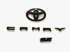 NEW 3PS 2018-2024 TOYOTA CAMRY SE MATTE Black EMBLEM OVERLAY KIT 8th GEN CAMRY