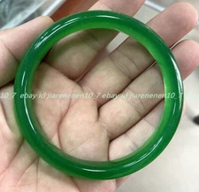 Natural Green Jadeite Jade Gemstone Bangle Bracelet 56-62mm Jewelry Amulet AAA