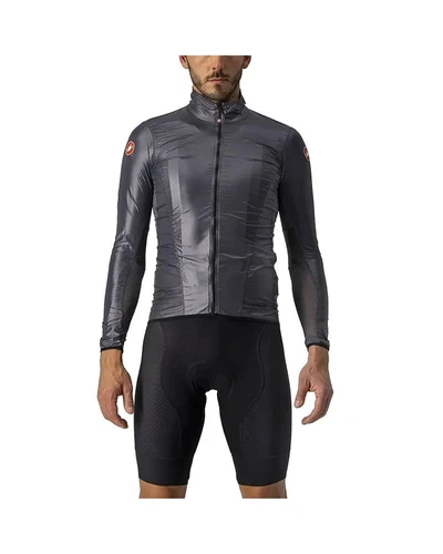 Castelli Aria Shell Men's Windproof Foldable Jacket, Dark Gray