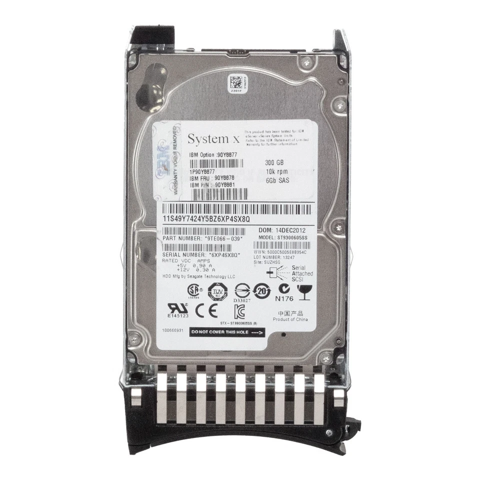 Hard Drive IBM 90Y8878 90Y8881 90Y8877 ST9300605SS 300GB 10000U/Min SAS-2 2.5 " - Image 3 of 3