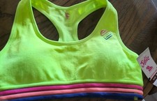 Justice Girls Seamless 1 Bra Size 30 Bright  Bold GreenColor NWT  FREE SHIPPING