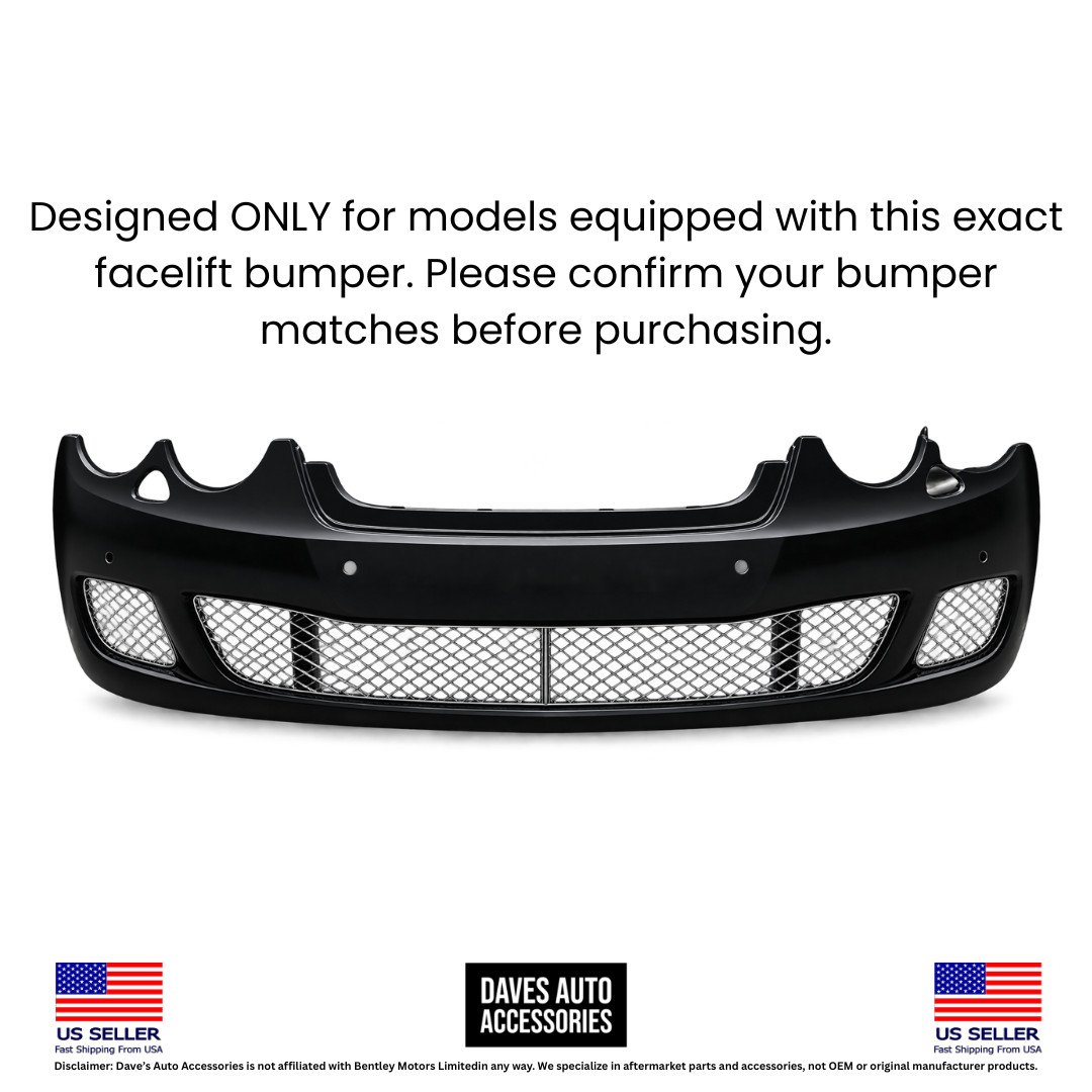Bentley Continental Flying Spur 2009-2013 Front Lower Bumper grilles Set Chrome
