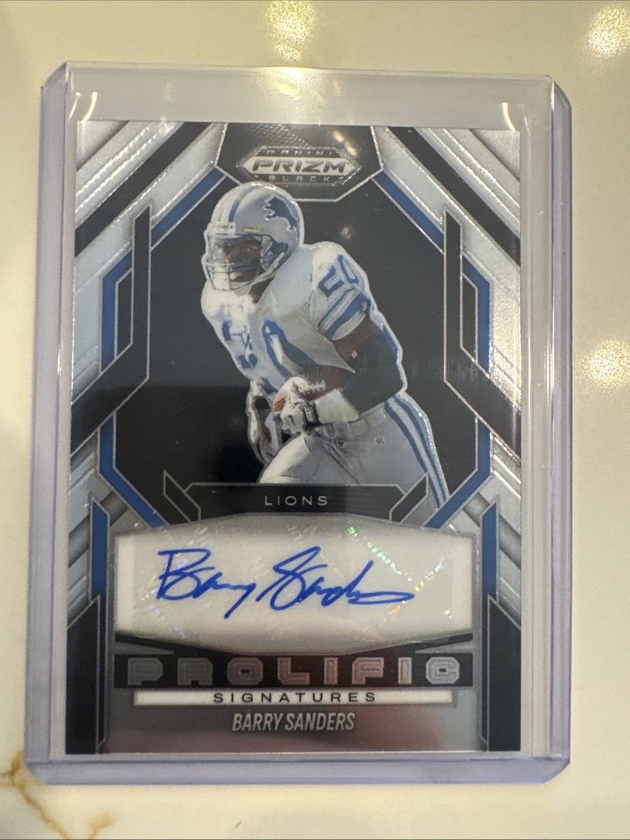 2025 Panini Prizm Black BARRY SANDERS Prolific Signatures Detroit