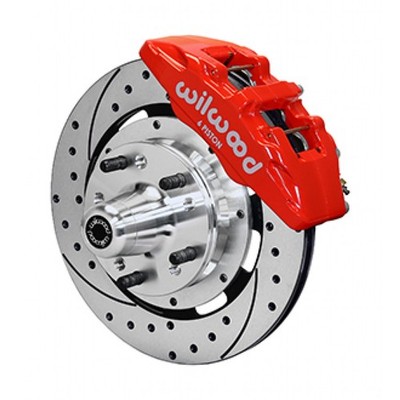 Wilwood For GM G-Body 79-87 Brake Kit Dynapro 6 Hub Drilled Front 12.19in Red