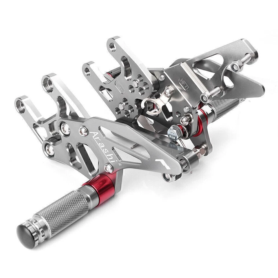 Reposapiés ajustables grises para Honda CBR1000RR 2017 2018 2019 Foto 4 de 4