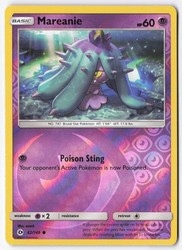 Mareanie 62/149 Sun & Moon Base Set Reverse Holo Common