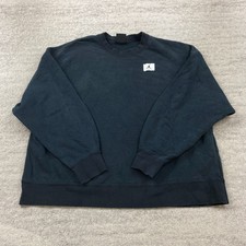 Nike Jordan Flight Sweatshirt Ladies Medium Blue Gray Crew Weave DQ4599 Womens