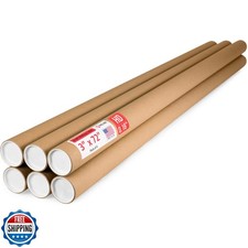 Paclord 3" x 72" Heavy-Duty Reinforced Cardboard Mailing Tube, Pa