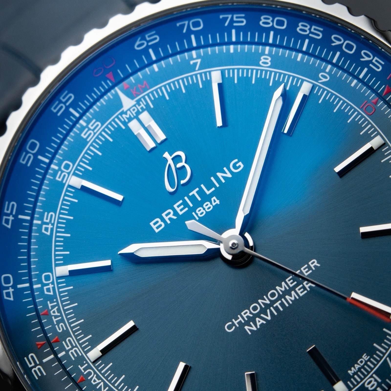 Breitling Navitimer STICKERED Automatic 41mm Blue… - image 4