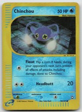 Chinchou 70/147 Common Aquapolis Pokemon Reverse Holo MP