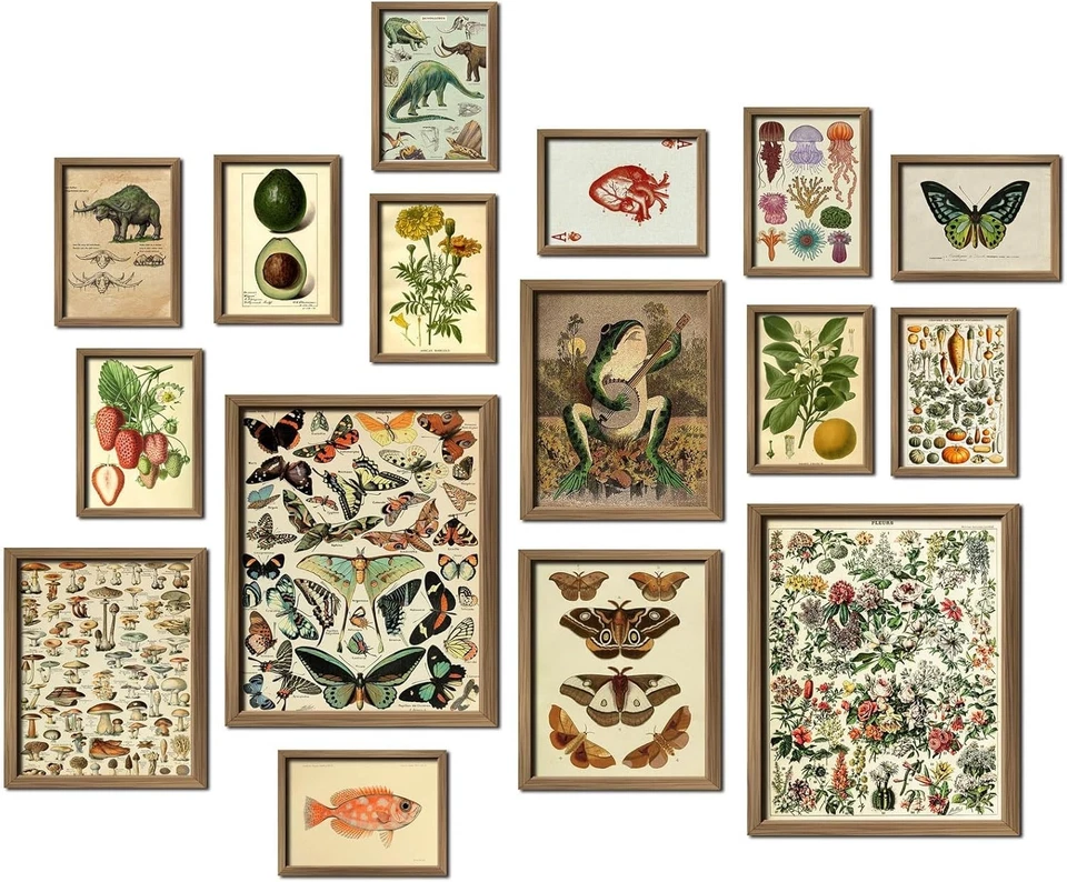Vintage Wall Art Decor Set - Botanical Cottagecore Prints - Image 3 of 4