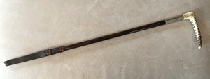 Antique/Vintage Horse Riding Crop Stag Horn and Silver Handle